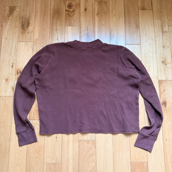 Mate the Label Organic Thermal Boxy Crop in Plum - Picture 4 of 6